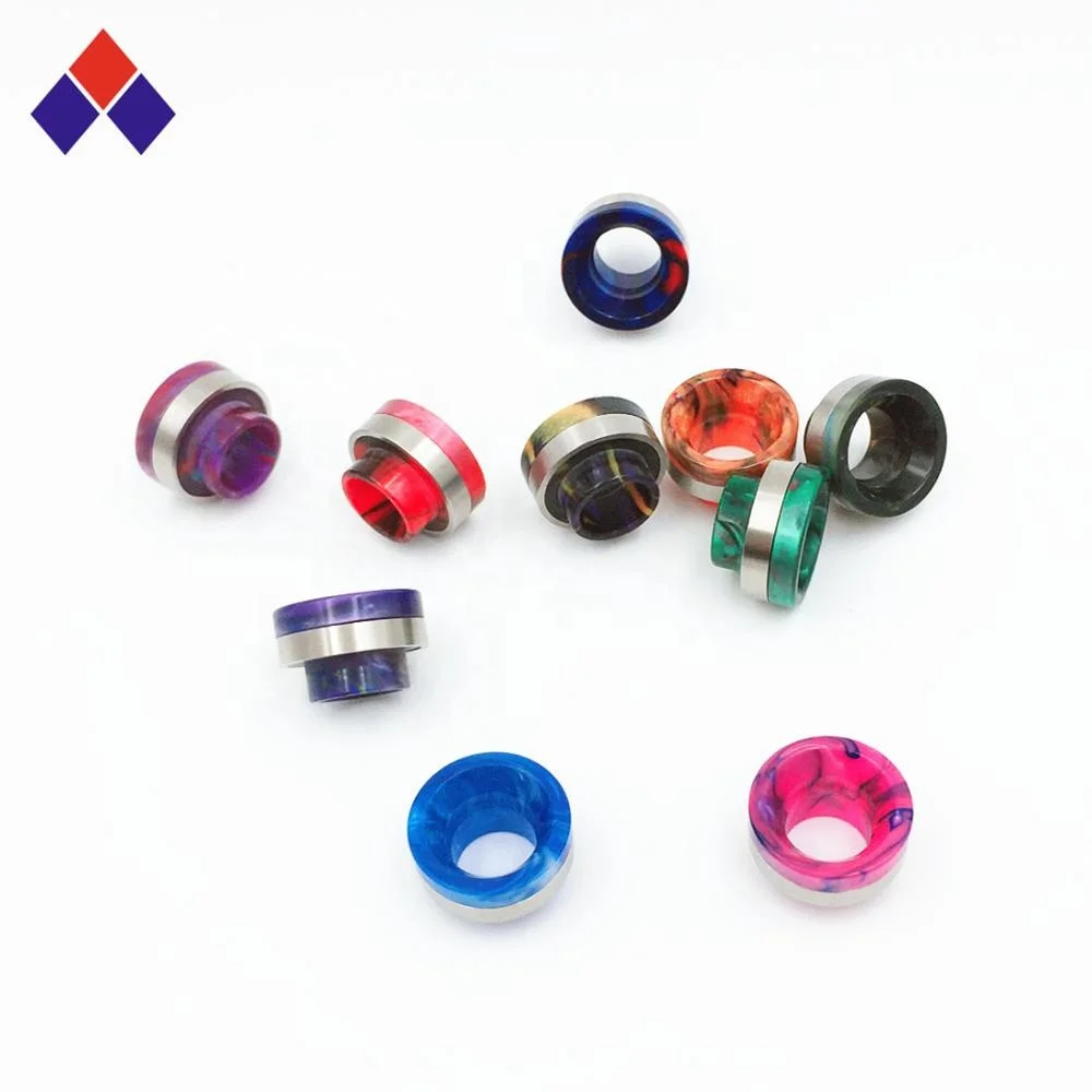
Factory price OEM Wholesale Ecig Epoxy Resin Mouthpiece 810 thread rainbow color Drip Tip for smoking devices 