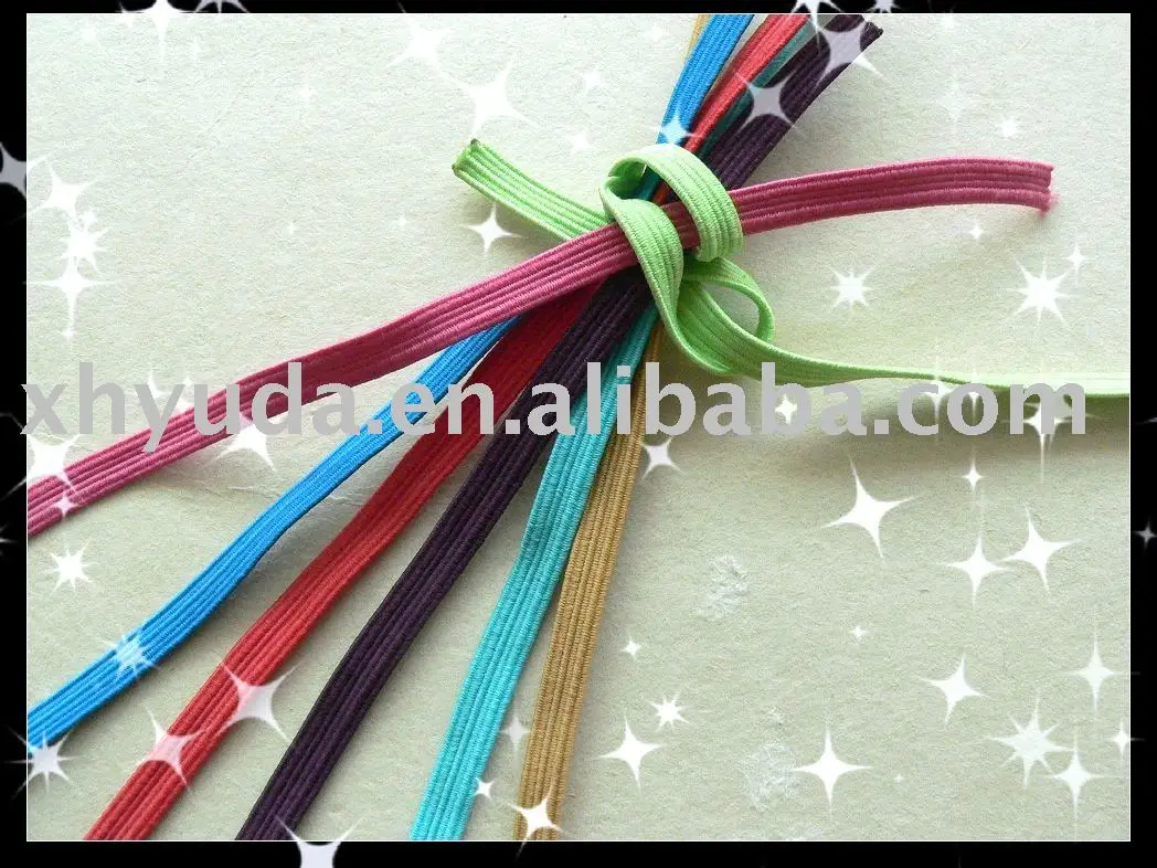 Good Quality Soft Elastic Cord Elastic Tape Webbing Wholesale Braided Flat Elastic Band