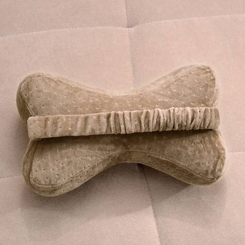 Bone Shape With Fastening Strap Car Neck Pillow Latex Head Rest Support Dog Bone Car Neck Pillow