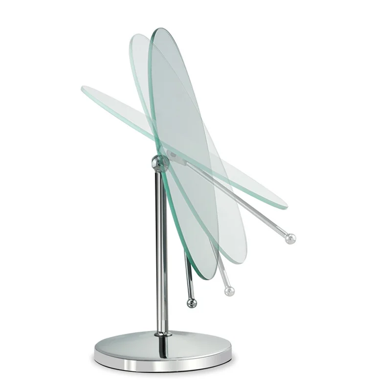 2019 New Household Unframed Pedestal Countertop Single Sided Oval Makeup Mirror With Stand