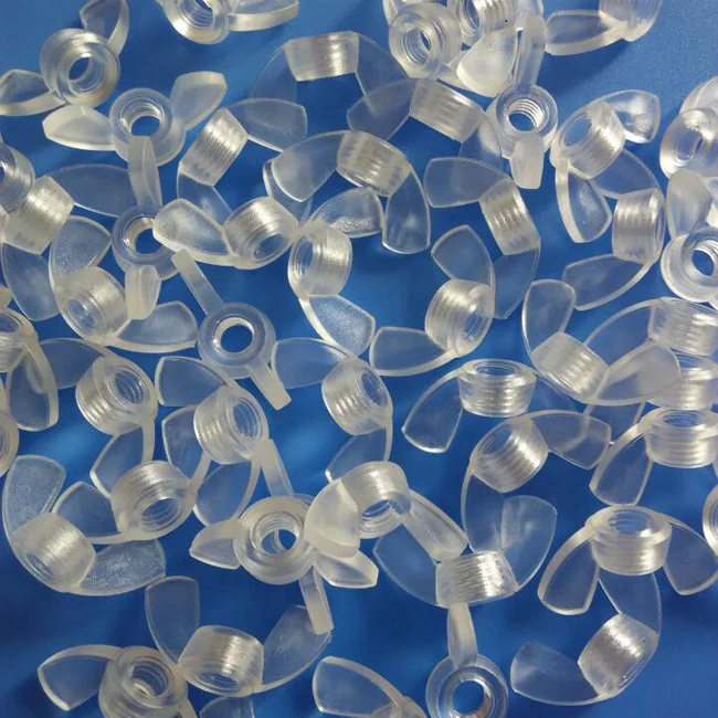 Clear transparent M6 M8 PC plastic butterfly wing nut