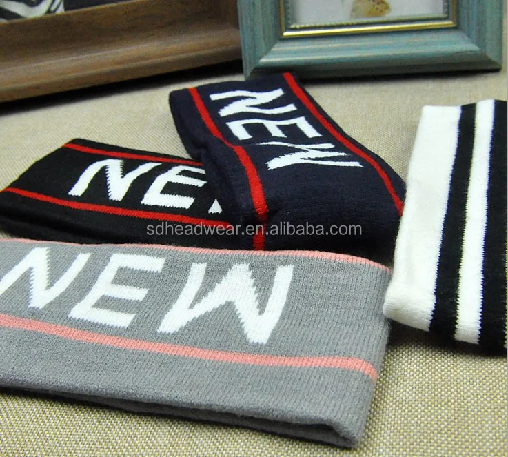 High quality custom made ski skatebroad fashion women men knitted headbands