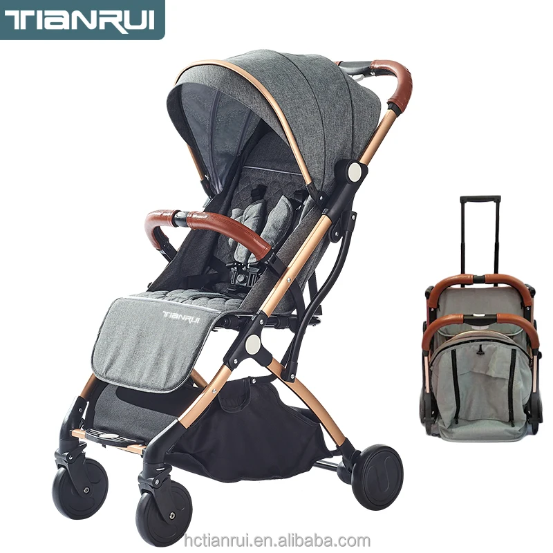 Tianrui 2020 aluminum alloy  frame  luxury foldable baby stroller factory