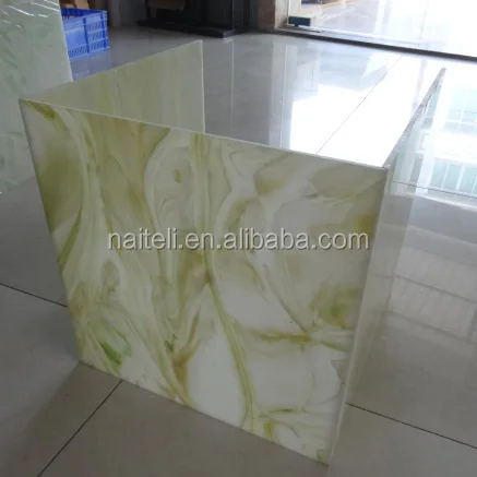 Popular faux transparent marble onyx backlit lamp shades