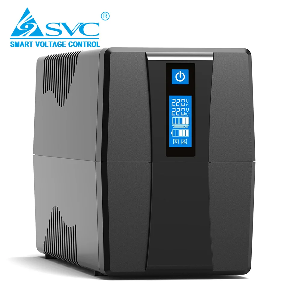 SVC V-1000 UPS Homage CPU Controlled PMW Wide Voltage Range Line-interactive LiFePO4 Battery 1 Kva Uninterruptible Power Supply