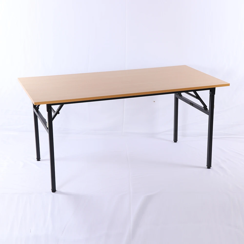  white PVC 4ft foldable hotel table folding rectangular