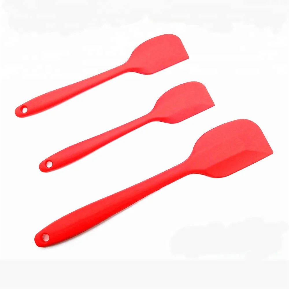 Heat Resistant Silicone Baking Spoons Spatula With Stainless Steel Core for Cooking Baking