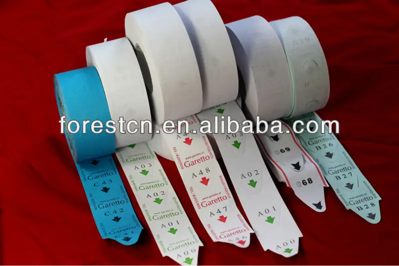 2000pcs/roll 001~999 repeat paper queue ticket roll