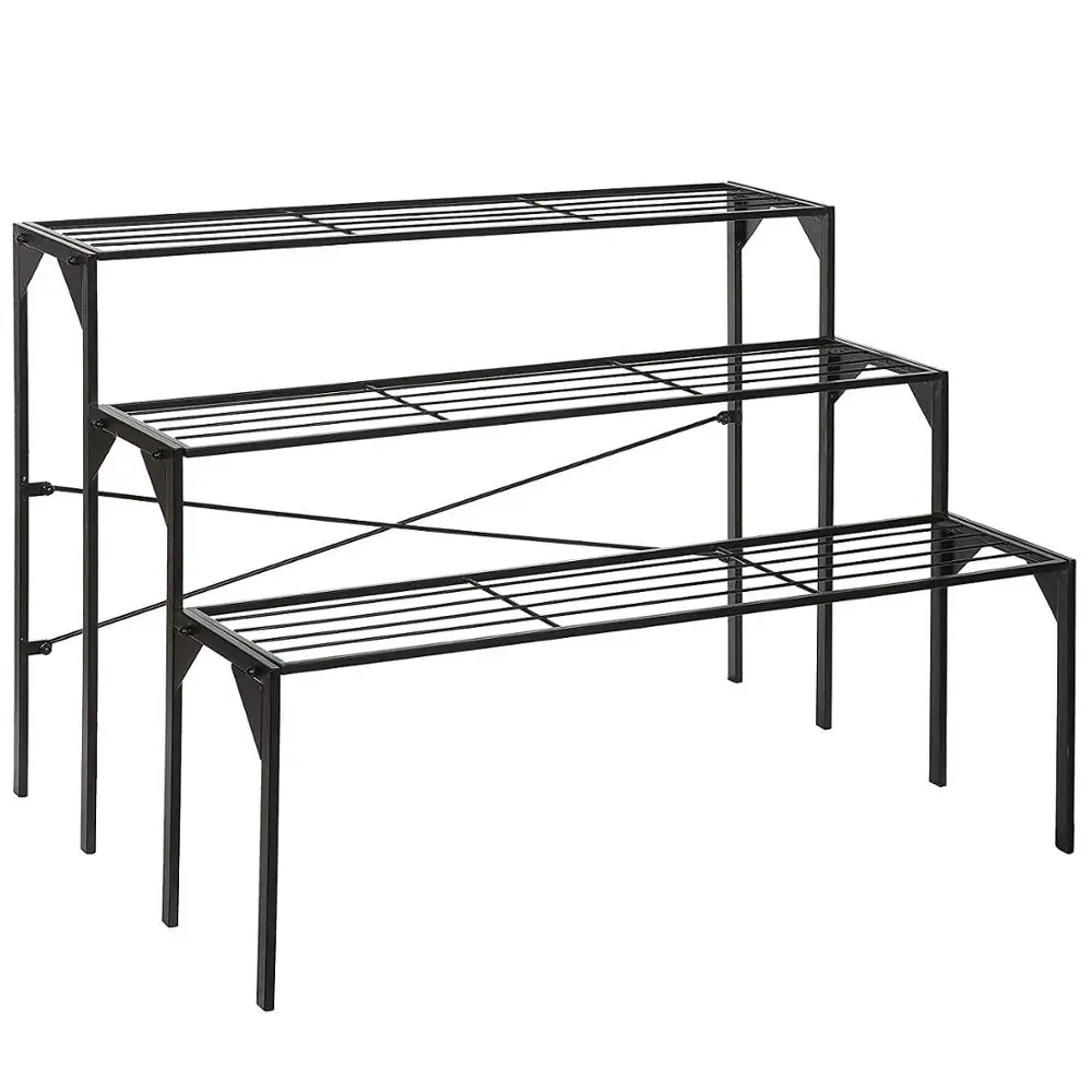 
Outdoor and indoor 3Tier Black Metal Plant Stand/Planter Holder/Multi-fonction Planter Flower Pot Racks 