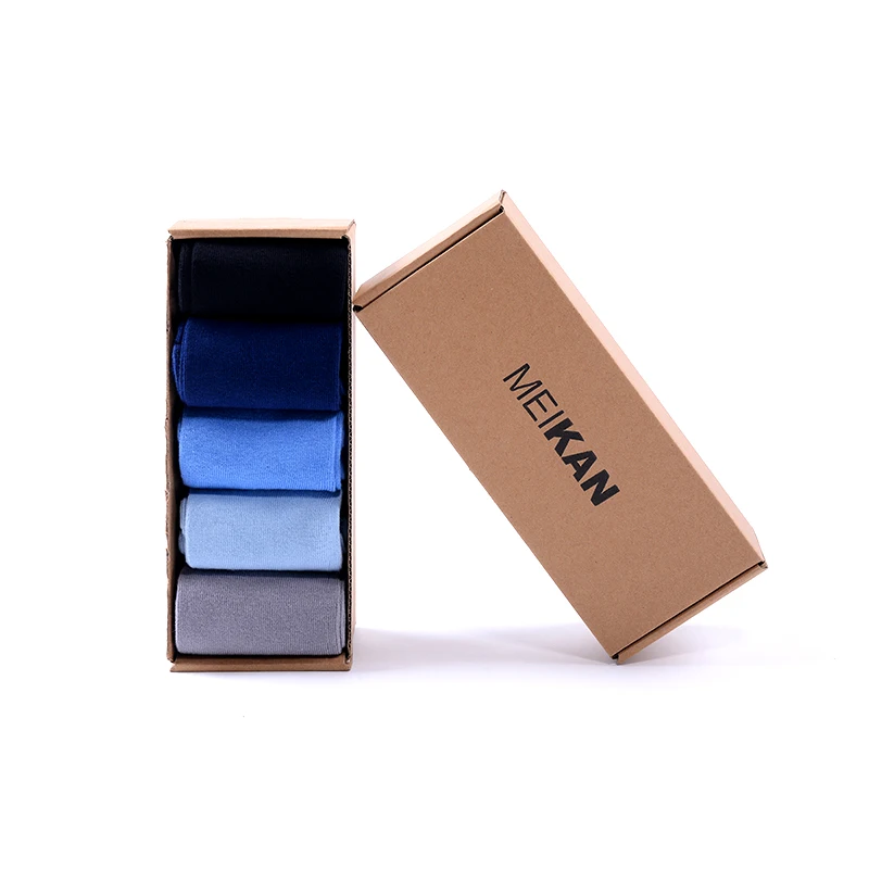 MEIKAN Brand Cheap Colorful Crew Knit Dress Business Socks Custom Formal Women Cotton Socks Men