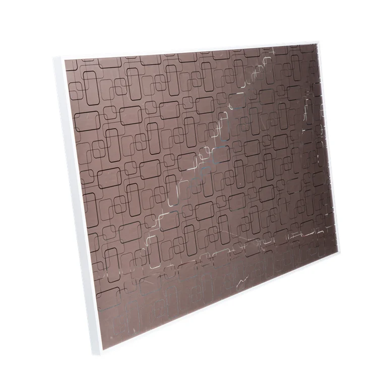 Decorative White/Black/Silver Far Infrared Electric Heater Panels  With Images Printed IR Carbon Crystal Panel Heater