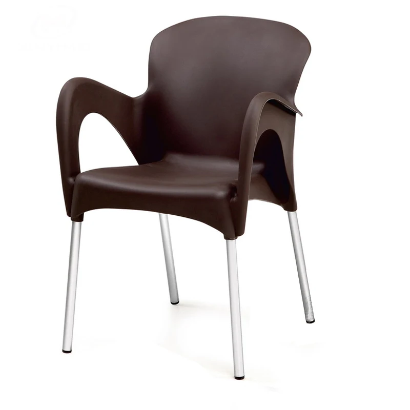 High quality metal legs plastic living room chair leisure leisure arm chair