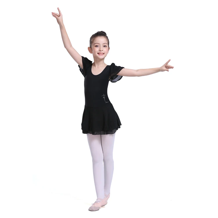 Toddler/Girls Cute Tutu Dress black Leotard for Dance, Gymnastics and Ballet