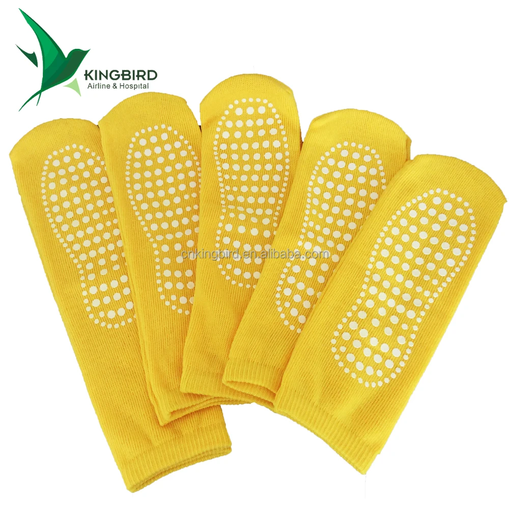 Disposable non skid flight slipper socks /medical patient socks for hospital oversize direct sock manufacturerDisposable non sk