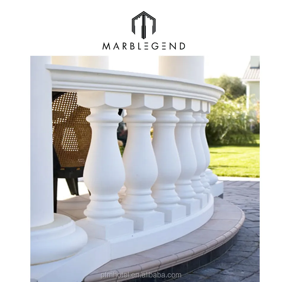 Handcarved marble balustrade granite baluster and railing for balcony