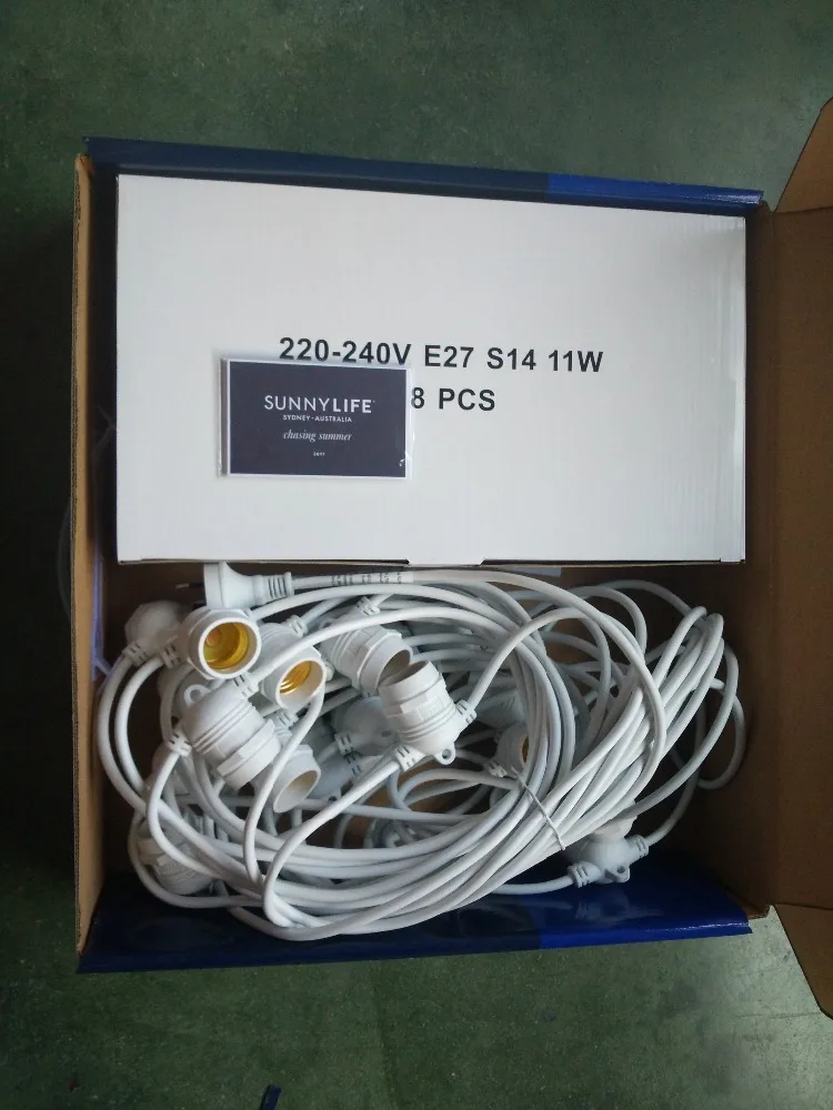 S14 G45 festival decoration Christmas pearl Black White string light for party