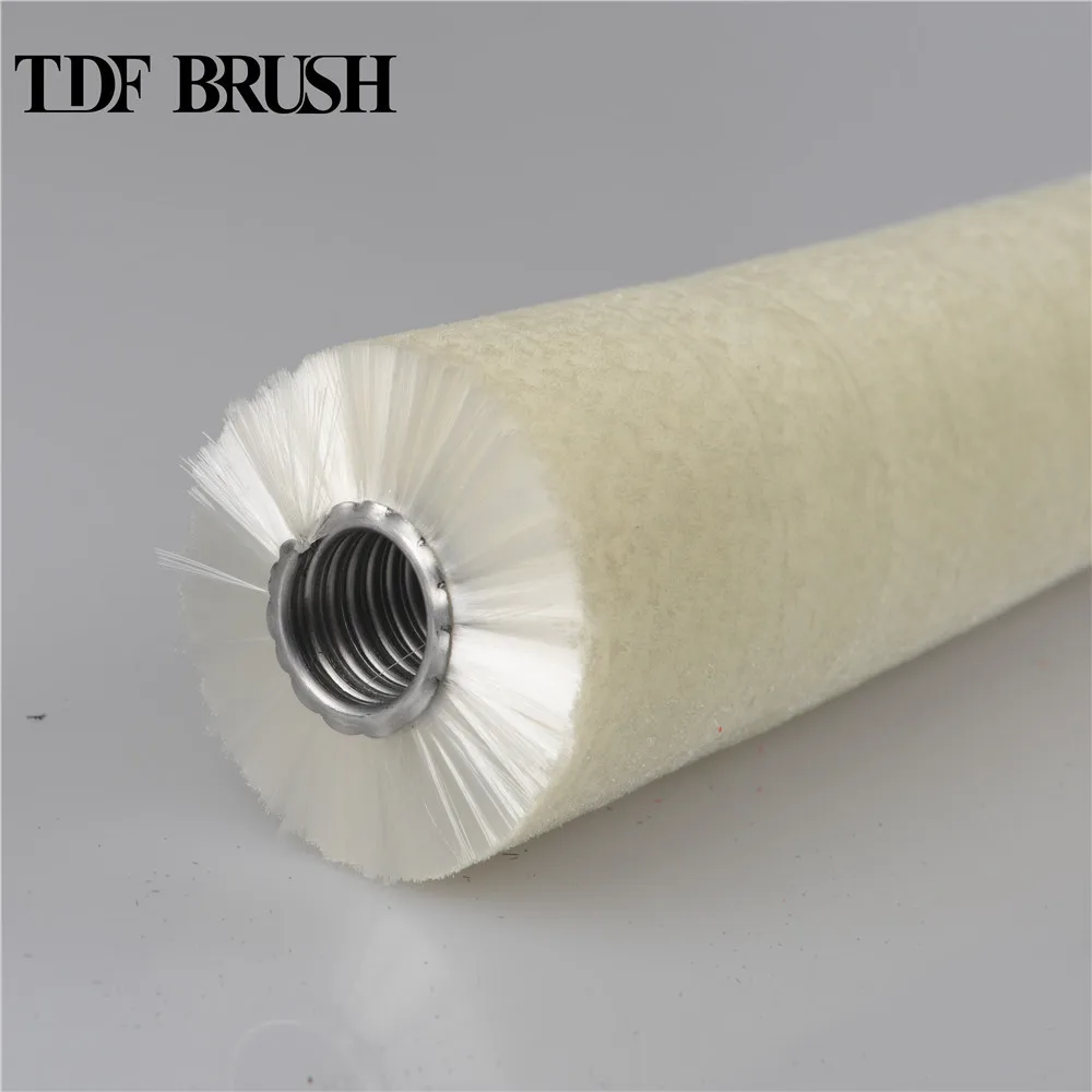 
TDFbrush 2500mm industrial glass conveyor cleaning brush roller for Vertical Glass washing machine 