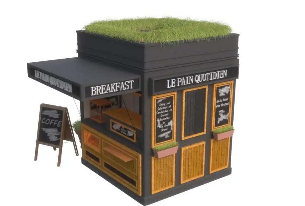 
Prefab House Container Coffee Shop Store Office Mobile Shipping Container House With Wooden 