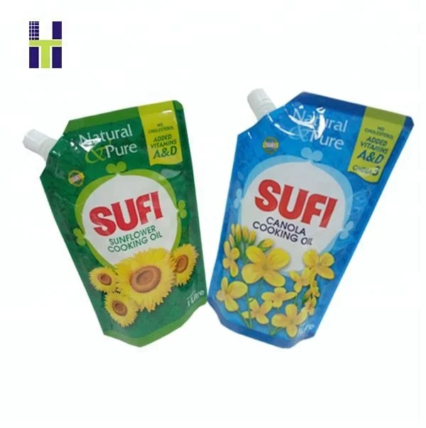 Edible Cooking Oil Packaging Bag Printed Plastic Stand up Pouch