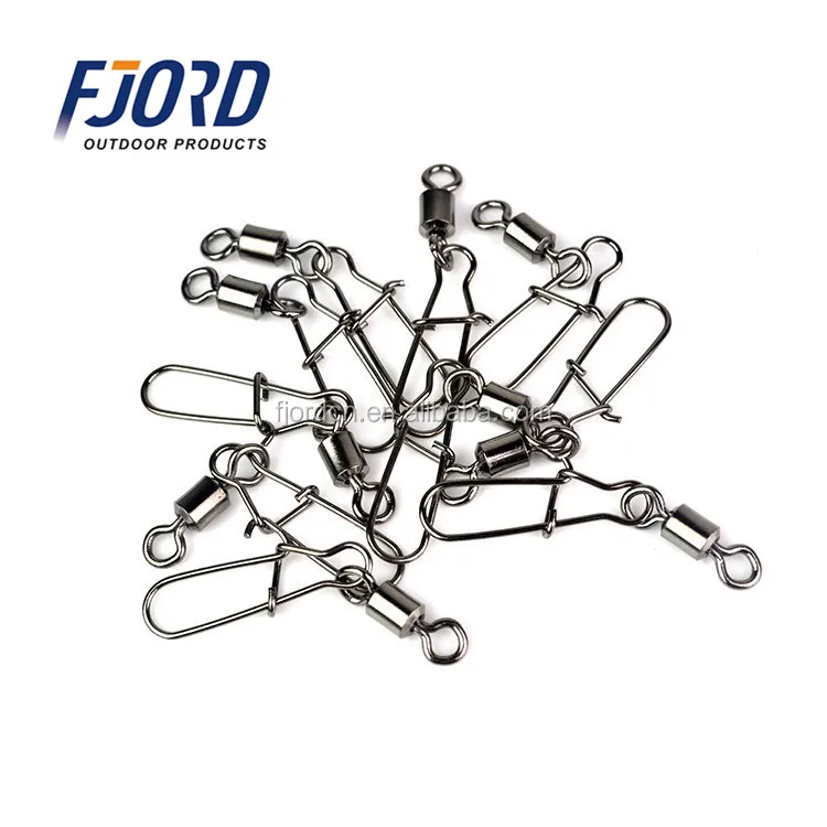 FJORD High quality Fishing Ball Bearing Swivel with Coastlock Snap for Saltwater Fishing