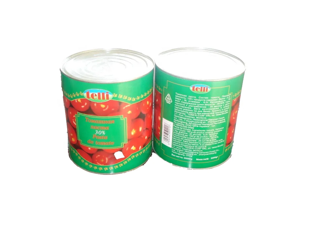 High quality tomato paste brix 28-30% 3kg tin packing private label
