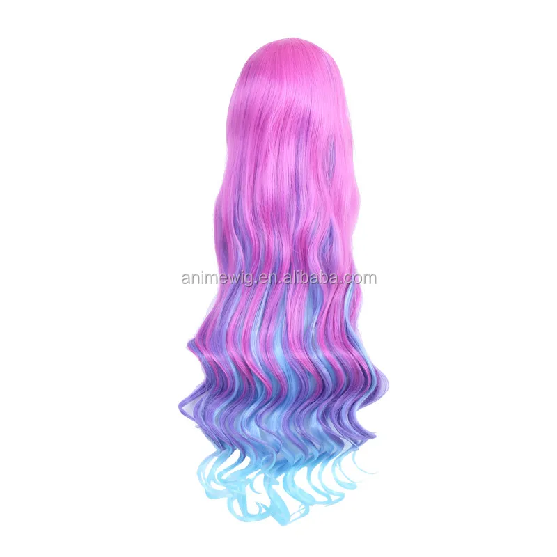 Wholesale LOL Wig Cosplay 80cm Long Wave League of Legends Miss Fortune Cosplay Wig Synthetic Anime Heat Resistant Hair Wig