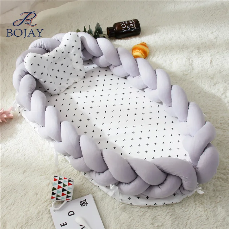 Toddler Baby Sleep Nest Braid Crib Bumper Newborn Nest Bed Baby sleeper Gift