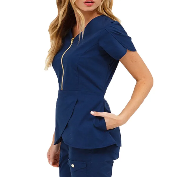 Contemporary hot selling work nurse hospital uniform designs