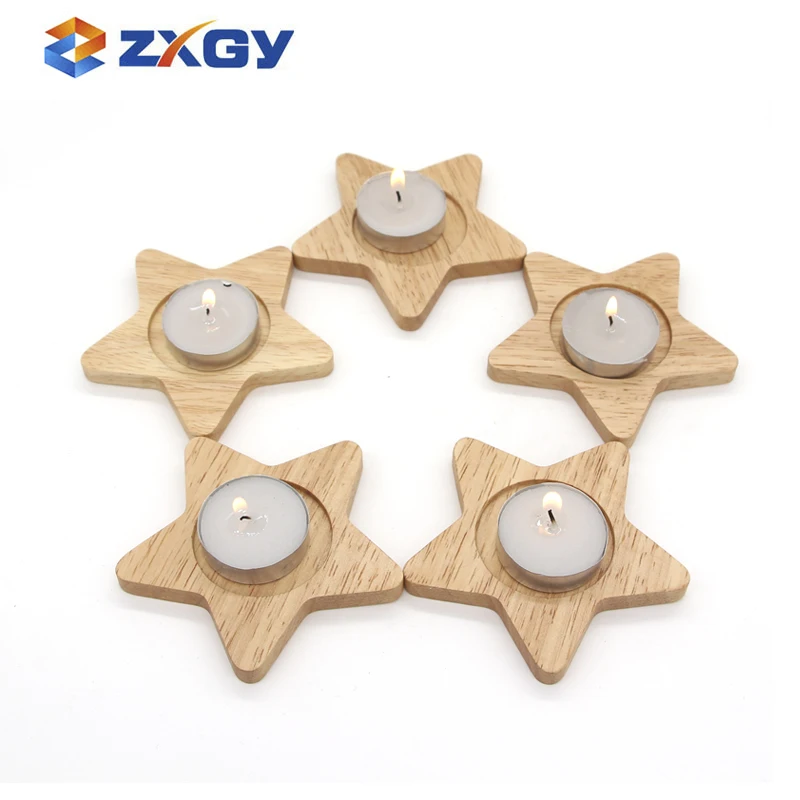 Factory hot sale  rubber wooden  design serving candle tray