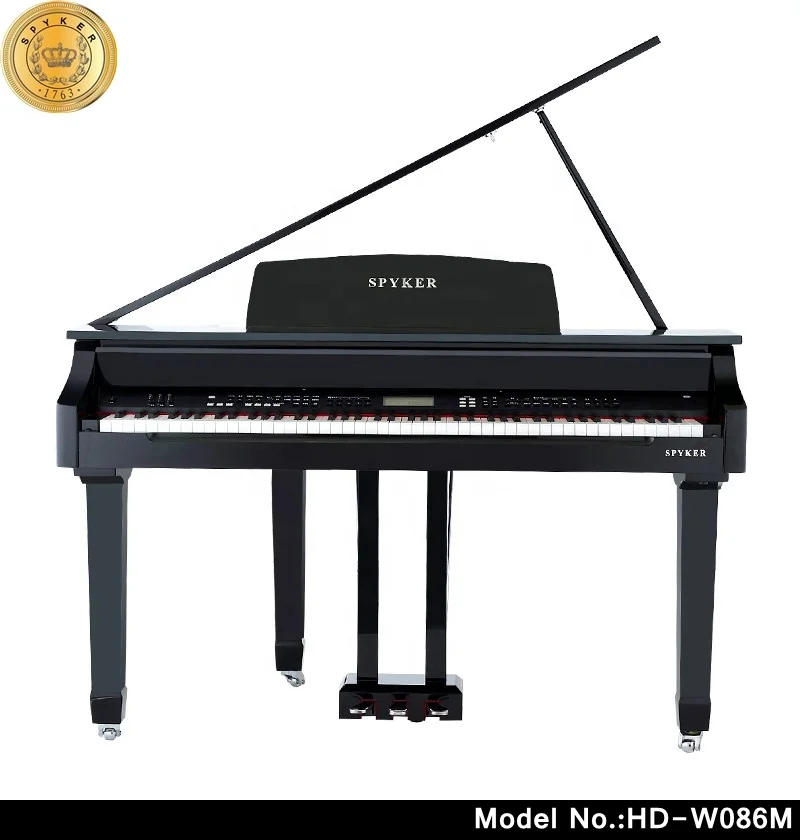 mini piano ! 88 keys grand piano black polish with  bluetooth function (HD-W086M)