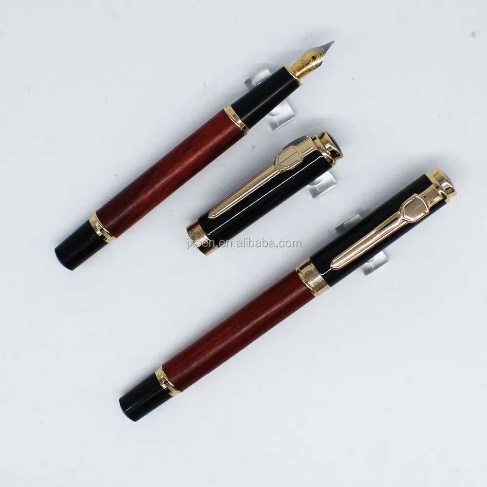 Natural Handcrafted Vintage pen Executive Business writing Calligraphy Pens set engraved logo Rose Wood fountain pen