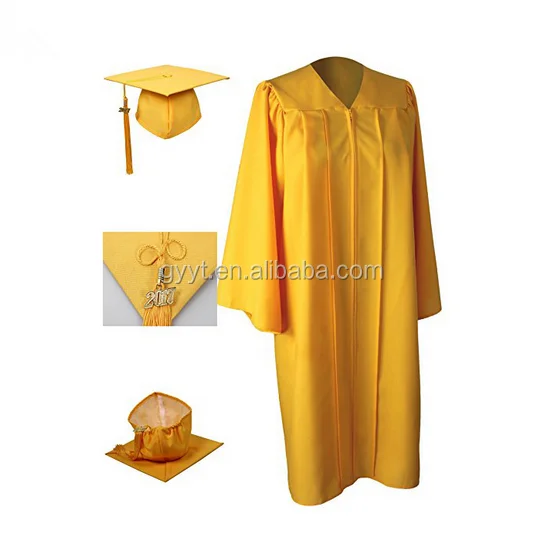 unisex graduation disposable cap and gown academic regalia school uniform