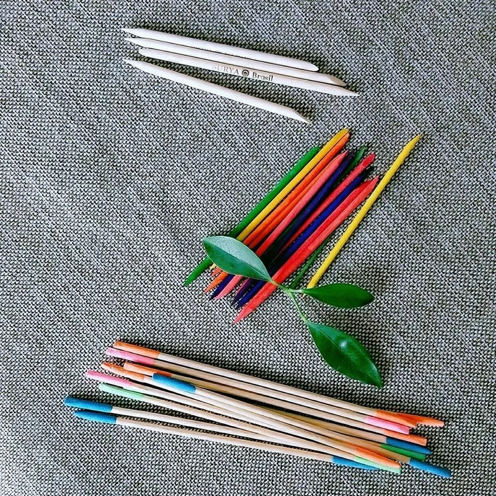 Палочки для ногтей из оранжевого дерева/деревянные палочки маникюра/одноразовые деревянные дизайна размером 4 5 дюйма