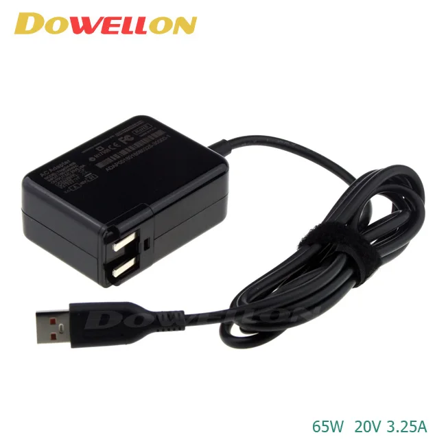 US UK EU EU Wall Plug Laptop Notebook Slim Travel AC Power Adapter Charger 65W 20V 3.25A for Lenovo Yoga 900 700 11 14
