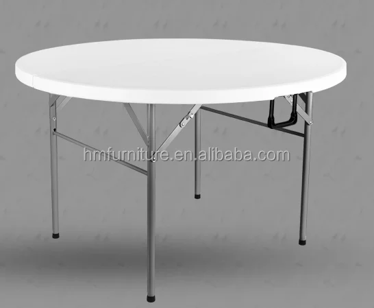 6 seater round plastic camping folding tables and bench set