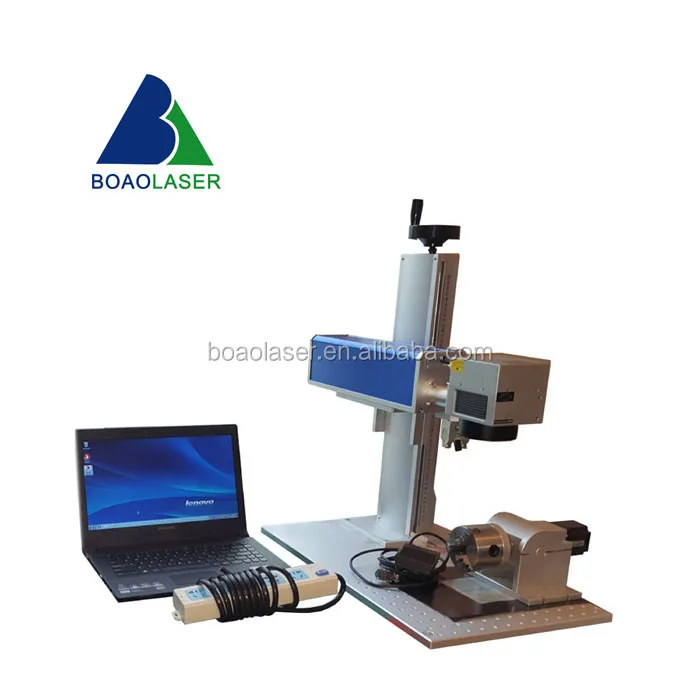 20W Portable Ring inside &outside laser engraving machine with rotary unit including