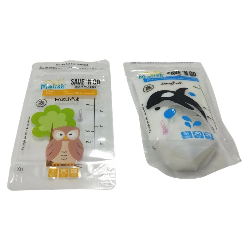 Индивидуальный логотип, экологически чистый, перерабатываемый, органический, на молнии, пакет для хранения грудного молока, пакеты для грудного молока