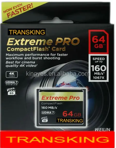  OEM новый бренд Extreme PRO 1067X UDMA 7 4K 160 МБ/с. компактная флэш-карта памяти CF 32 Гб 64 128
