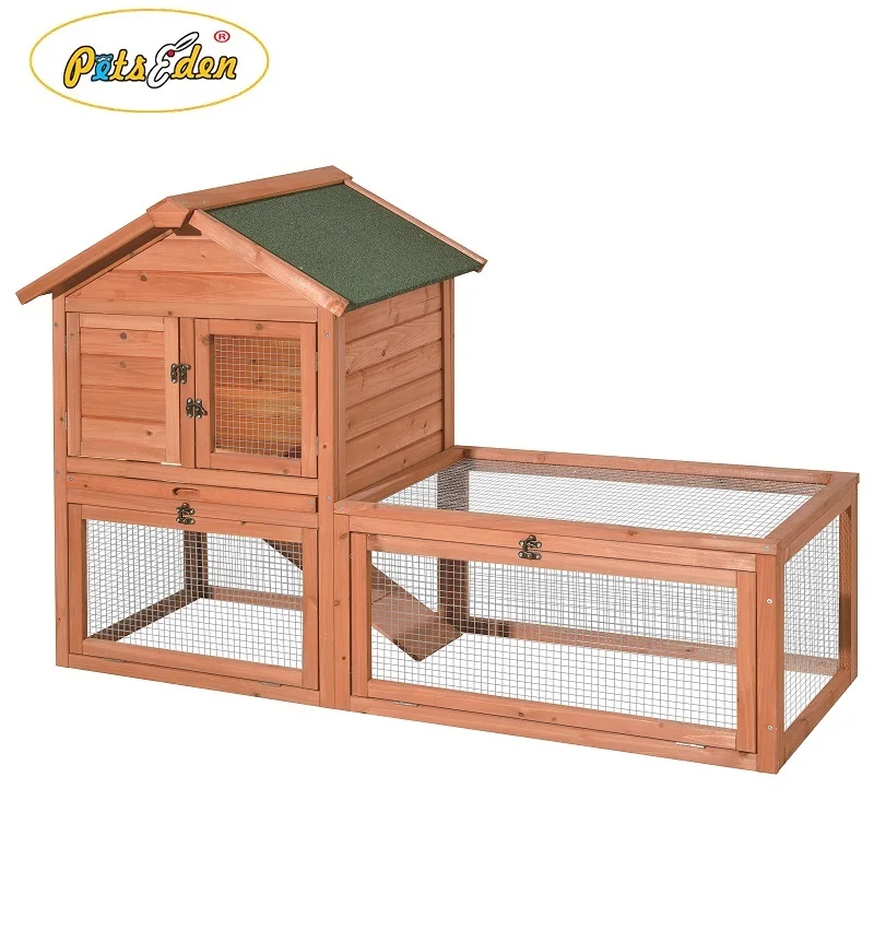 
High End Outdoor Large Run Wooden Rabbit Hutch 