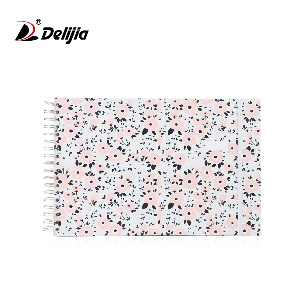 Sketch book with pen holder elastic band sprial sketchbook for drawing custom a3/a4/a5/a6 size