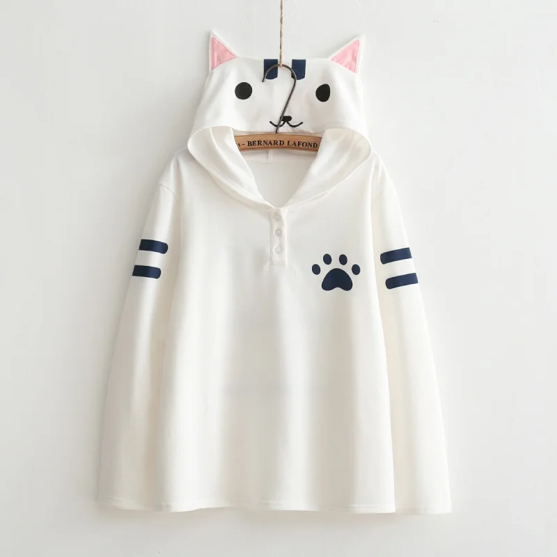 Compra sudadera con capucha con orejas de gato online al