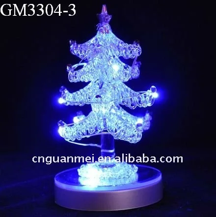 Стекло рождественская елка со светодиодной