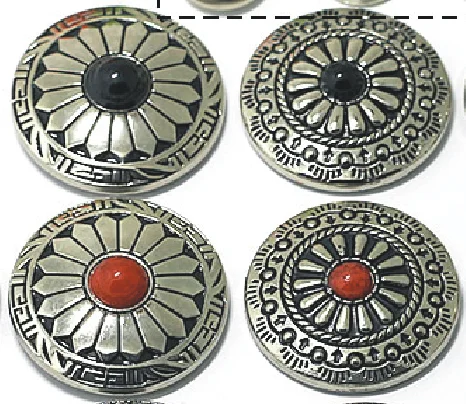 wholesale 30mm customize zinc alloy metal antique silver stone screw snap buttons