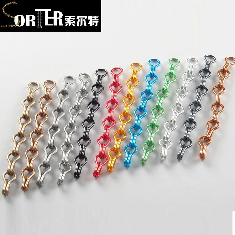 different color metal chain wall hanging decorations for office building