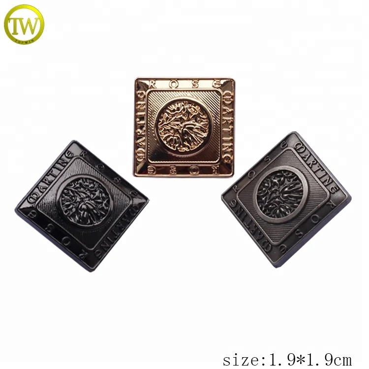 High end blank flat snap button zinc alloy clothing silver logo blanks rivets hardware jeans round buttons