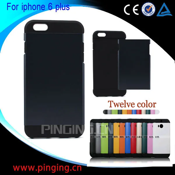 малого moq оптовая доказательство удара гибридных тонкий брони случае для iphone 6 плюс 5.5 дюйма