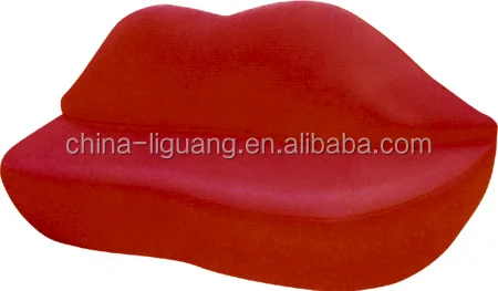 
red modern sofa/ f ashion waiting chair shaped like a big mouth H-905 