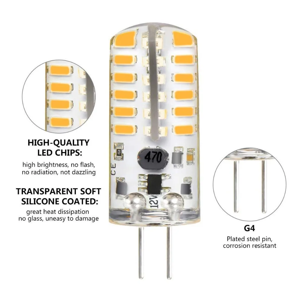 G4 G9 Led AC/DC 12V bulb Mini Light Bulbs 2.5W Warm White SMD lamp from sehon