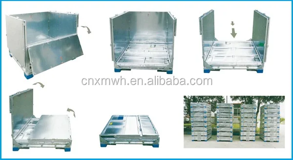 Liquid storage transport metal collapsible intermediate bulk container ibc