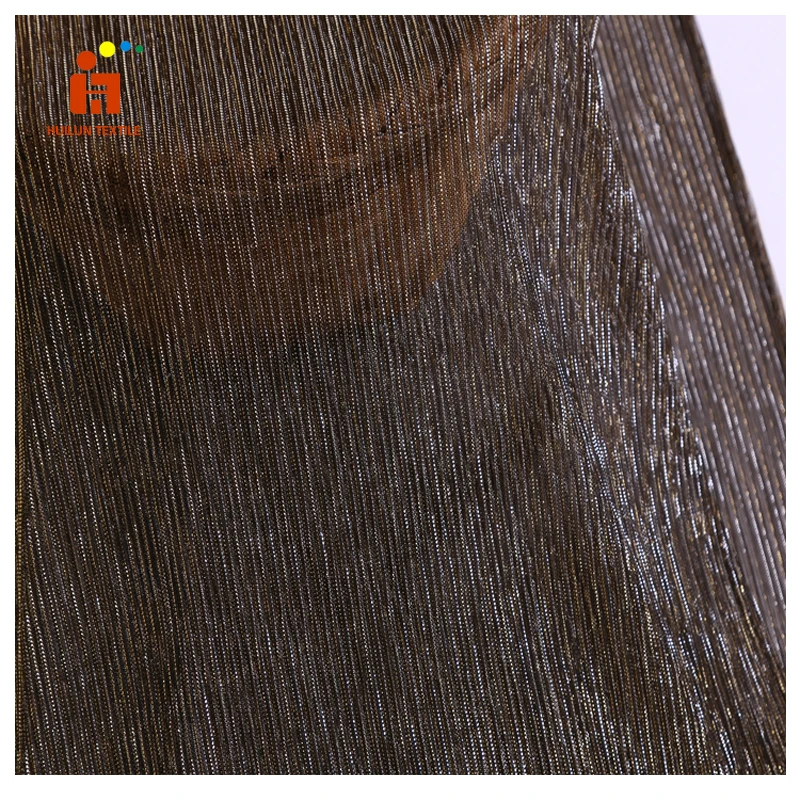 HLR-05 China Factory free sample gold silver silk metallic lurex fabric